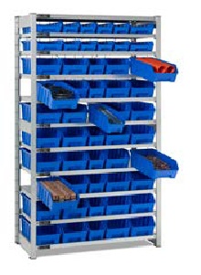 FAMI - SCAFFALE CON 11 PIANI E 52 CONTENITORI RK BOX AIR