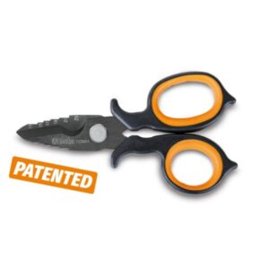 BETA TOOLS - Forbici da elettricista a doppia azione, con profilo di fresatura in acciaio inox rivestito in DLC