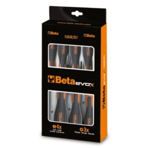 BETA TOOLS - Set di 10 cacciaviti Evox, modelli 1201E e 1202E.