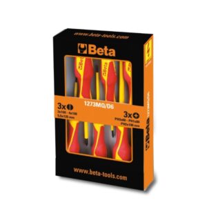 BETA TOOLS - Set di 6 cacciaviti (articoli 1274MQ, 1272MQ) ISOLATI