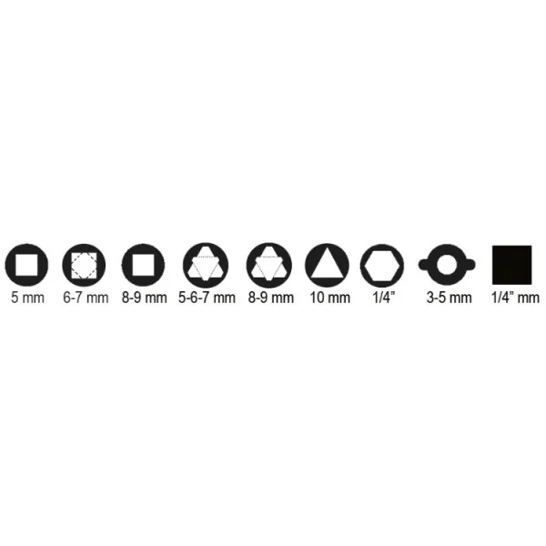 BETA TOOLS - Chiave a otto vie, con snodo articolato, per operatori di pannelli di controllo - immagine 2
