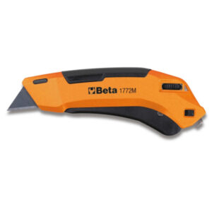 BETA TOOLS - Coltello multiuso di sicurezza con lama retrattile, fornito con 4 lame