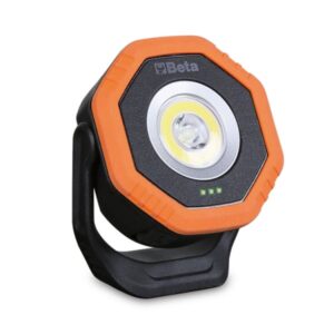 BETA TOOLS - Lampada LED tascabile articolata, ricaricabile senza fili
