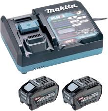 MAKITA - KIT ENERGY 40V - 2 X BATTERIA BL4050F 5A + CARICABATTERIA DC40RA