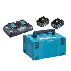 MAKITA - Kit energy LXT ® Caricabatterie rapido doppio LXT® da 18V e due batterie da 5,0 Ah in valigetta Makpac..