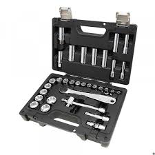 BETA TOOLS - Assortimento di 28 bussole esagonali e 5 accessori, in custodia di plastica.