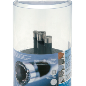 KRINO - ASSORTIMENTO PUNTE DIAMANTATE A CORONA CONTINUA PER IL TAGLIO A SECCO/UMIDO DEL GRESPORCELLANATO E DI TUTTE LE PIASTRELLE 4 PZ 5-6-8-10 MM