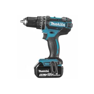 MAKITA - Trapano avvitatore c/percussione 18V 13 mm - 64Nm  • 0-600/0-1.900 g/min + 2 batterie + caricabatterie