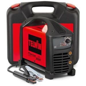 TELWIN - Saldatrice inverter ad elettrodo 200A - Force 205 230V ACX + Valigetta plastica