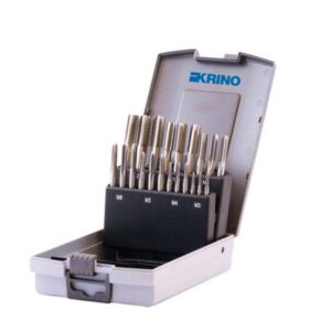 KRINO - ASSORTIMENTI A FILETTARE HSSG ABS - MASCHI M3-12 + PUNTE PREFORO + GIRAUTENSILE. 15 PZ.