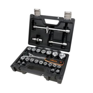 BETA TOOLS - Assortimento di 20 chiavi a bussola esagonali e 5 accessori, in cassetta di plastica