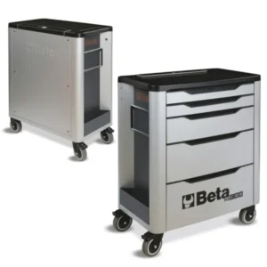 BETA TOOLS - Cassettiera mobile porta attrezzi con 5 cassetti - pannello portautensili “In&Out” RACING GREY- RSC39/5