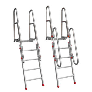 FARAONE - Scala 5 gradini per camion richiudibile - Altezza:135/149 cm